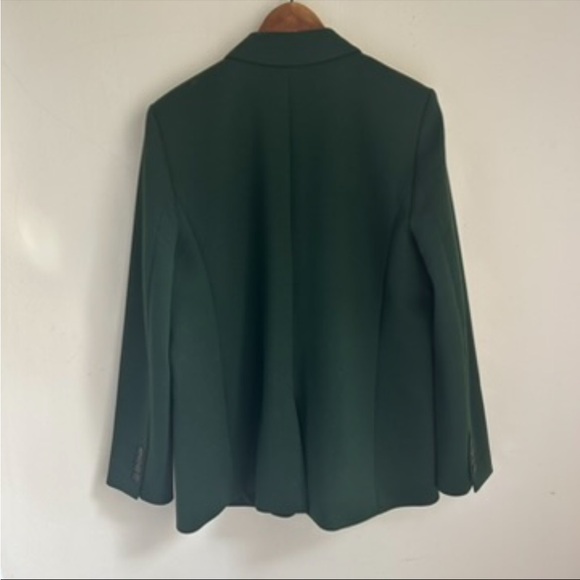 Ann Taylor Forest Green Two-Button Blazer - Size 12 - Picture 8 of 9
